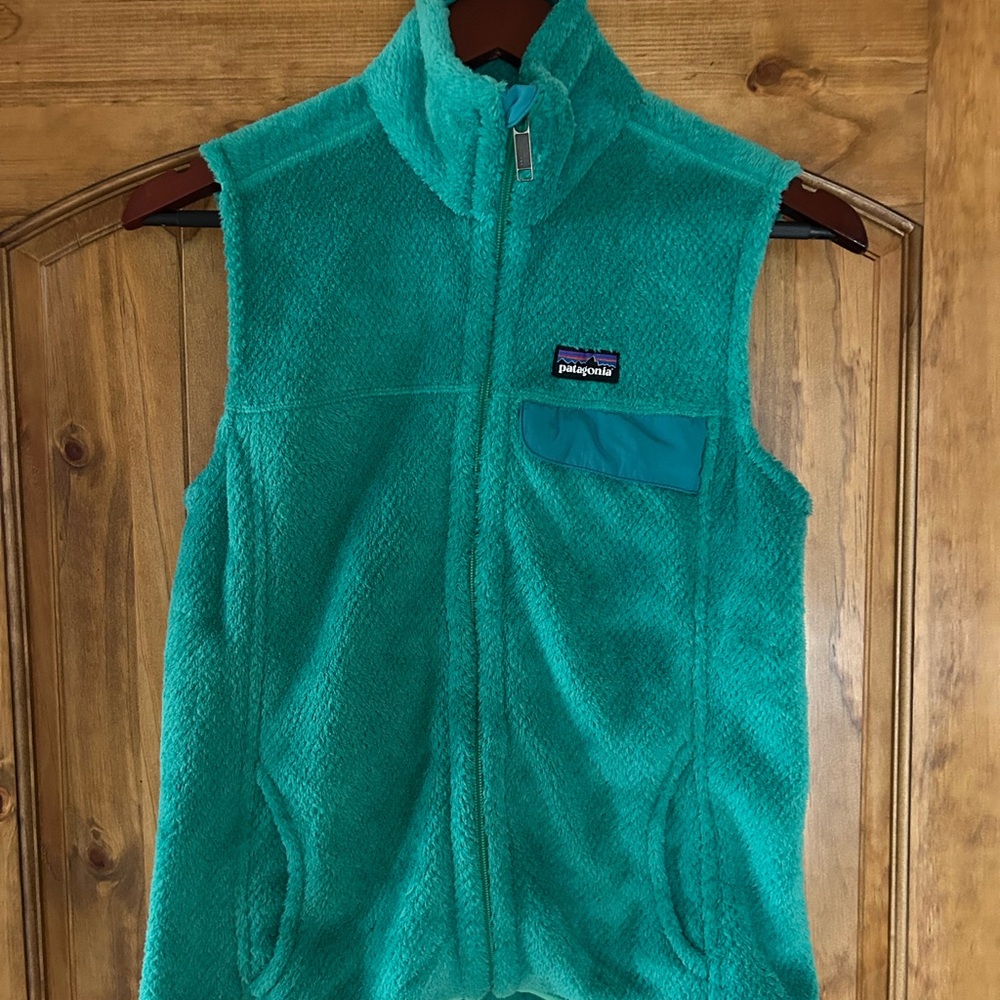 Patagonia Womens Teal Fleece Vest, Great Condition
